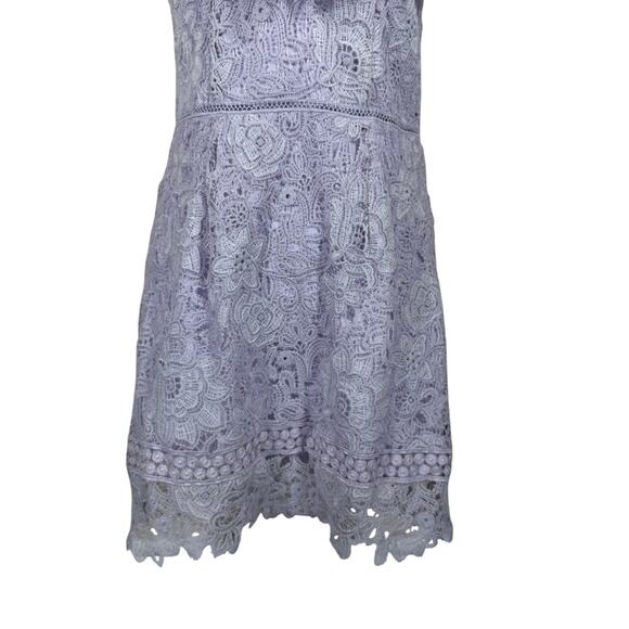 Saylor Adowa Lace Ruffle Mini Dress Women’s‎ Size Small Lavender Romantic Pastel - Picture 5 of 15
